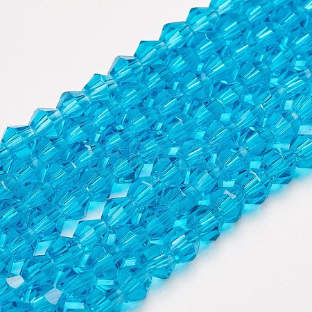 Half-Handmade Transparent Glass Beads Strands X-G02QC0N1-1