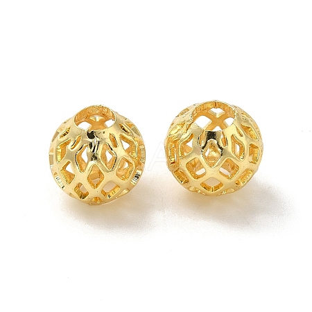 Brass Hollow Spacer Beads KK-P249-03D-G-1