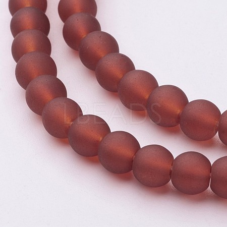 Baking Paint Transparent Glass Bead Strands X-GLAA-S031-6mm-06-1