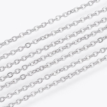 Tarnish Resistant 304 Stainless Steel Cable Chains CHS-F006-01A-P-1