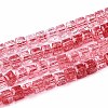 Crackle Transparent Glass Beads Strands GLAA-N062-6mm-09-1