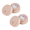 Carved Wood Baby Tooth Keepsake Cases with Lids CON-WH0100-09A-1