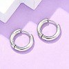 Tarnish Resistant 304 Stainless Steel Huggie Hoop Earrings EJEW-F111-16mm-P-5