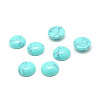 Dyed Synthetic Turquoise Gemstone Cabochons G-T020-6mm-05-1