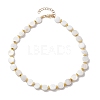 Natural Freshwater Shell Beaded Necklaces for Women NJEW-JN04829-4