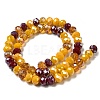 Glass Beads Strands EGLA-A034-M8mm-22-3