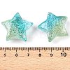 Gradient Color Transparrent Acrylic Eoropean Beads OACR-P024-03-03-3