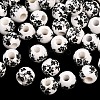 Handmade Printed Porcelain Beads X1-PORC-Q201-6mm-5-1