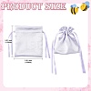 Satin Cloth Drawstring Pouches with Flower ST-CJ0048-001D-2