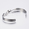304 Stainless Steel Cuff Bangles BJEW-I244-26P-3