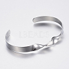 304 Stainless Steel Cuff Bangles BJEW-I244-26P-2