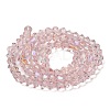 Transparent Electroplate Glass Beads Strands GLAA-F029-3mm-D26-2