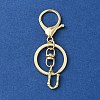 Alloy Initial Letter Charm Keychains KEYC-YW00006-21-1