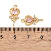 Brass Micro Pave Cubic Zirconia Pendants CU-CBA7392-10G-02-3
