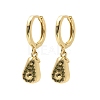 Brass Cubic Zirconia Hoop Earrings EJEW-Q015-02G-B-2