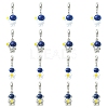 16Pcs 4 Styles Spray Printed Alloy European Dangle Charms FIND-CJ0005-53-1