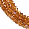 Transparent Electroplate Glass Beads Strands EGLA-A039-T6mm-B28-3