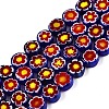 Handmade Millefiori Glass Beads Strands LAMP-N024-21-1