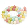 Dyed Natural White Jade Beads Strands G-T106-311-3