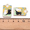 Tarot Card Theme Alloy Enamel Pendants ENAM-T020-51C-01-3