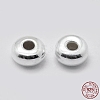 Rondelle 925 Sterling Silver Spacer Beads STER-N013-01D-3