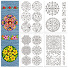 4 Sheets 11.6x8.2 Inch Stick and Stitch Embroidery Patterns DIY-WH0455-139-1