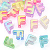 20Pcs UV Plating Transparent Acrylic European Beads OACR-TADJ0001-19F-2