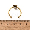 304 Stainless Steel Open Cuff Ring Components STAS-M057-01H-G-3