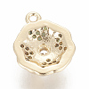 Brass Micro Pave Cubic Zirconia Charms ZIRC-F102-07A-2