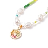 Lemon Slice Enamel Pendant Necklace for Girl Women X1-NJEW-TA00013-2