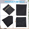 6Pcs 6 Colors Square PU Leather Jewelry Gift Zipper Bags ABAG-CL0001-01-5