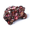 Tortoise Assembled Natural Bronzite & Synthetic Imperial Jasper Model Ornament G-N330-39A-01-3