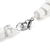 Natural Howlite Hexagon Prism Graduated Beaded Necklaces for Women Men NJEW-K388-03D-3