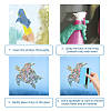 Waterproof PVC Colored Laser Stained Window Film Adhesive Stickers DIY-WH0256-087-3