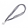 Waxed Cord and Organza Ribbon Necklace Making X-NCOR-T002-332-2