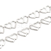 304 Stainless Steel Heart & Heart Link Chains CHS-F015-05P-1