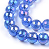 Electroplate Transparent Glass Beads Strands GLAA-T032-T10mm-AB04-3