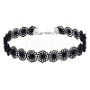 6Pcs 6 Styles Gothic Polyester Lace Choker Necklaces for Women FS-WG8751E-01-3
