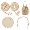 WADORN Imitation Leather Bag Bottoms & Purse Strap & Drawstring for Bucket Bag Set FIND-WR0009-88-1