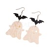 Ghost with Bat Acrylic Dangle Earrings FS-WGC3226-01-3