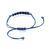 Adjustable Natural Lapis Lazuli(Dyed) Braided Bead Bracelets BJEW-JB04560-02-3
