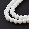 Electroplate Opaque Solid Color Glass Beads Strands EGLA-A044-P4mm-L01-4