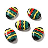 Handmade Printed Porcelain Beads PORC-F005-01C-1