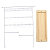 Iron Jewelry Display Stand with Wood Tray AJEW-Z032-01B-3