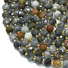 Natural Eagle Eye Stone Beads Strands G-K389-E83-01-3