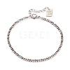 Brass Curb Chain Bracelets BJEW-H537-07AS-1