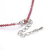 Natural Garnet Beaded Necklaces NJEW-F245-A10-3
