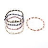 Natural Mixed Gemstone Beaded Stretch Bracelets BJEW-JB06257-1