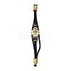 Braided Leather Cord Retro Multi-strand Bracelets BJEW-L616-20H-2