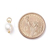 Grade B Natural Cultured Freshwater Pearl Charms PALLOY-JF01497-01-5